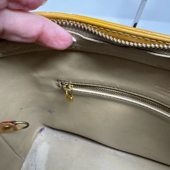 Louis Vuitton Vernis Houston Bag Mustard #TH0978 - Picture 6 of 9